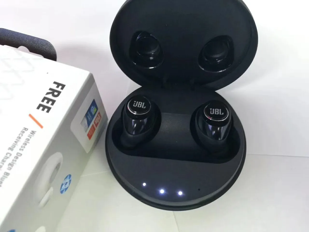JBL TWS-5.0 Black White Compact Stemless Design Matte Finish TWS Earbuds 3