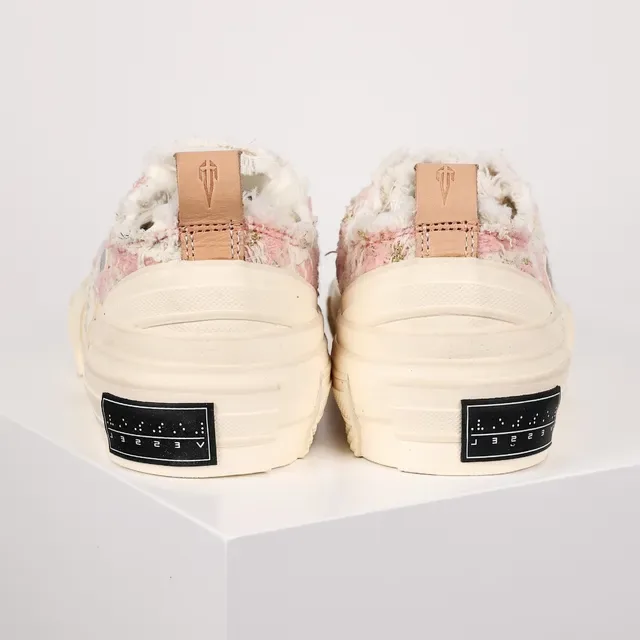 JW Anderson Pink Beige Tweed Upper Layered Segmented Sole Lifestyle Sneakers 8