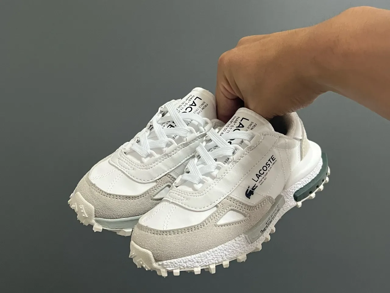 Lacoste Black White Layered Upper Textured Midsole Lifestyle Sneakers 15
