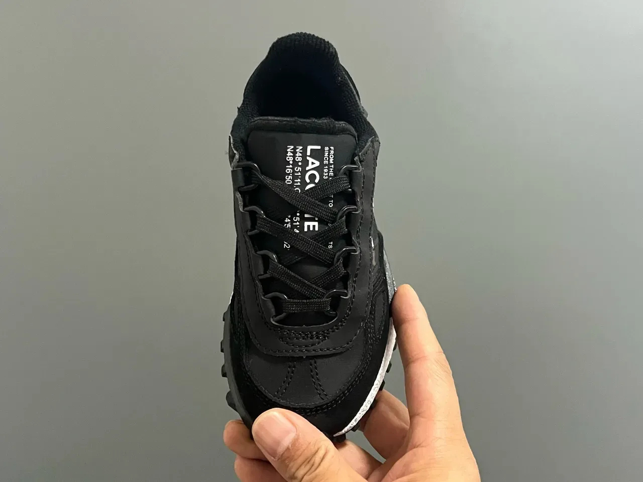 Lacoste Black White Layered Upper Textured Midsole Lifestyle Sneakers 16