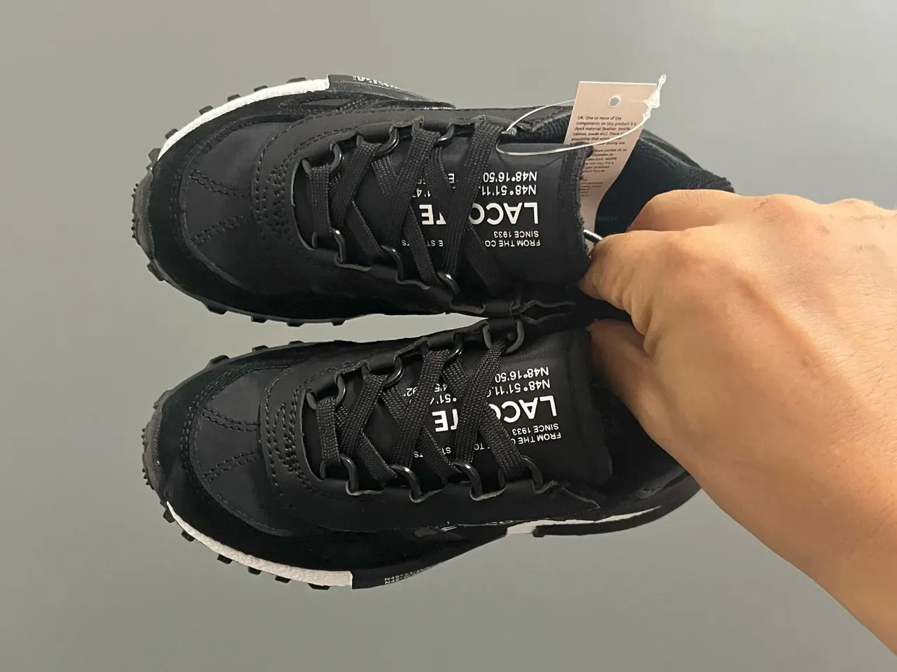 Lacoste Black White Layered Upper Textured Midsole Lifestyle Sneakers 17