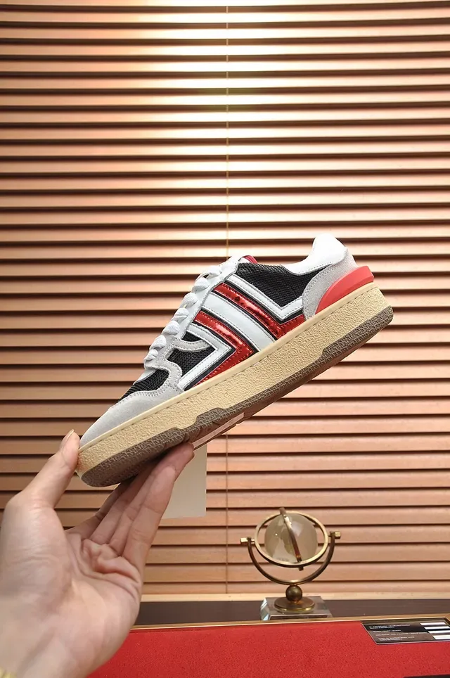 Lanvin White Gray Low-Top Cupsole Sneakers 6