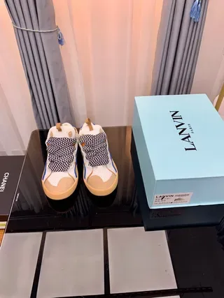 Lanvin White Multicolor Laceless Zigzag Strap Lifestyle Sneakers 9