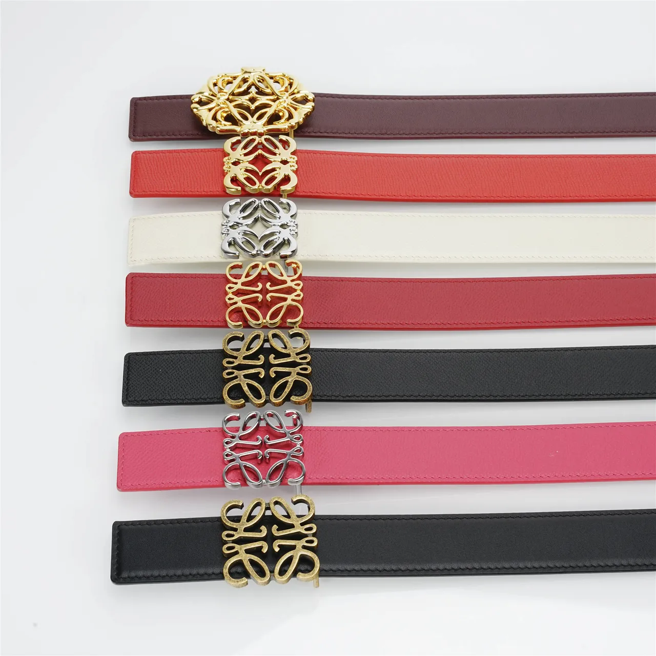 Loewe Anagram Belt Ivory Leather Belt 2