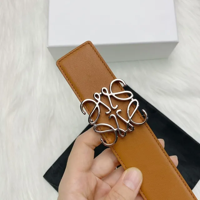 Loeve Anagram Belt Cinto de couro tan 4