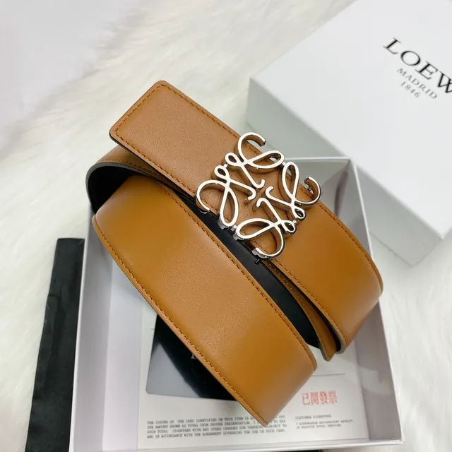 Loeve Anagram Belt Cinto de couro tan 5