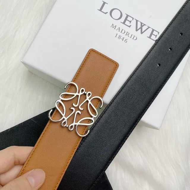 Loeve Anagram Belt Cinto de couro tan 7