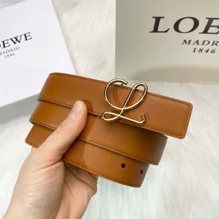 Loewe Anagram Belt Tan Leather Belt