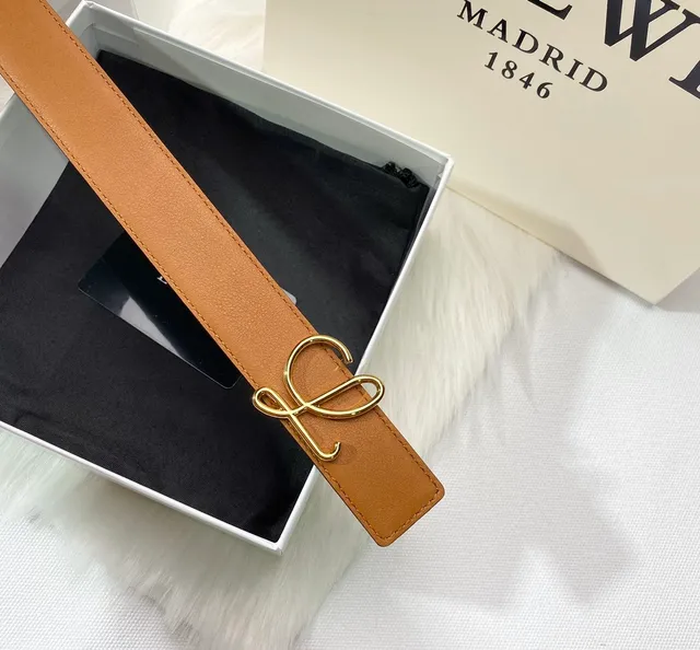 Loewe Anagram Belt Tan Leather Belt 5