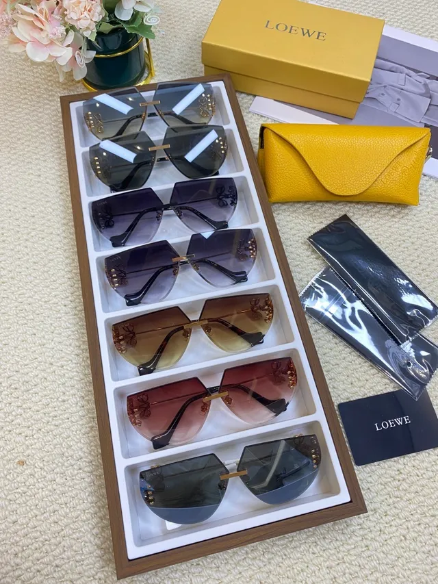 Loewe نظارات شمسية درع مزخرف متدرج 3
