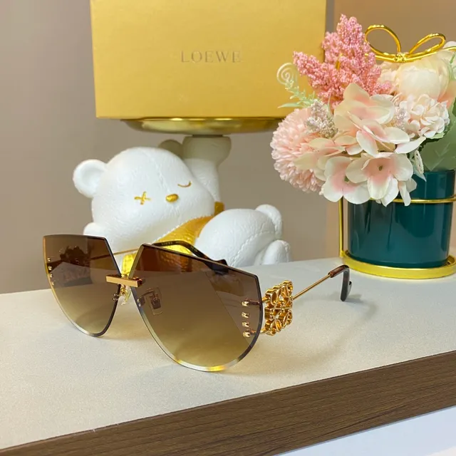 Loewe نظارات شمسية درع مزخرف متدرج 6