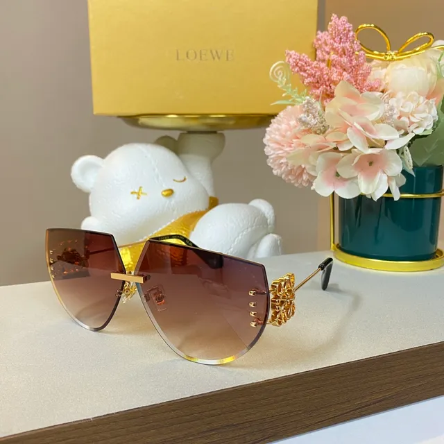 Loewe نظارات شمسية درع مزخرف متدرج 7
