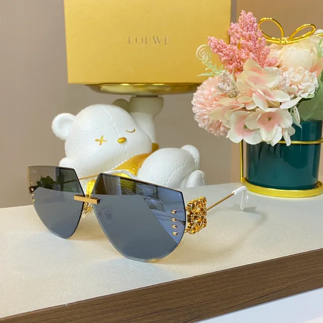 Loewe نظارات شمسية درع مزخرف متدرج 8