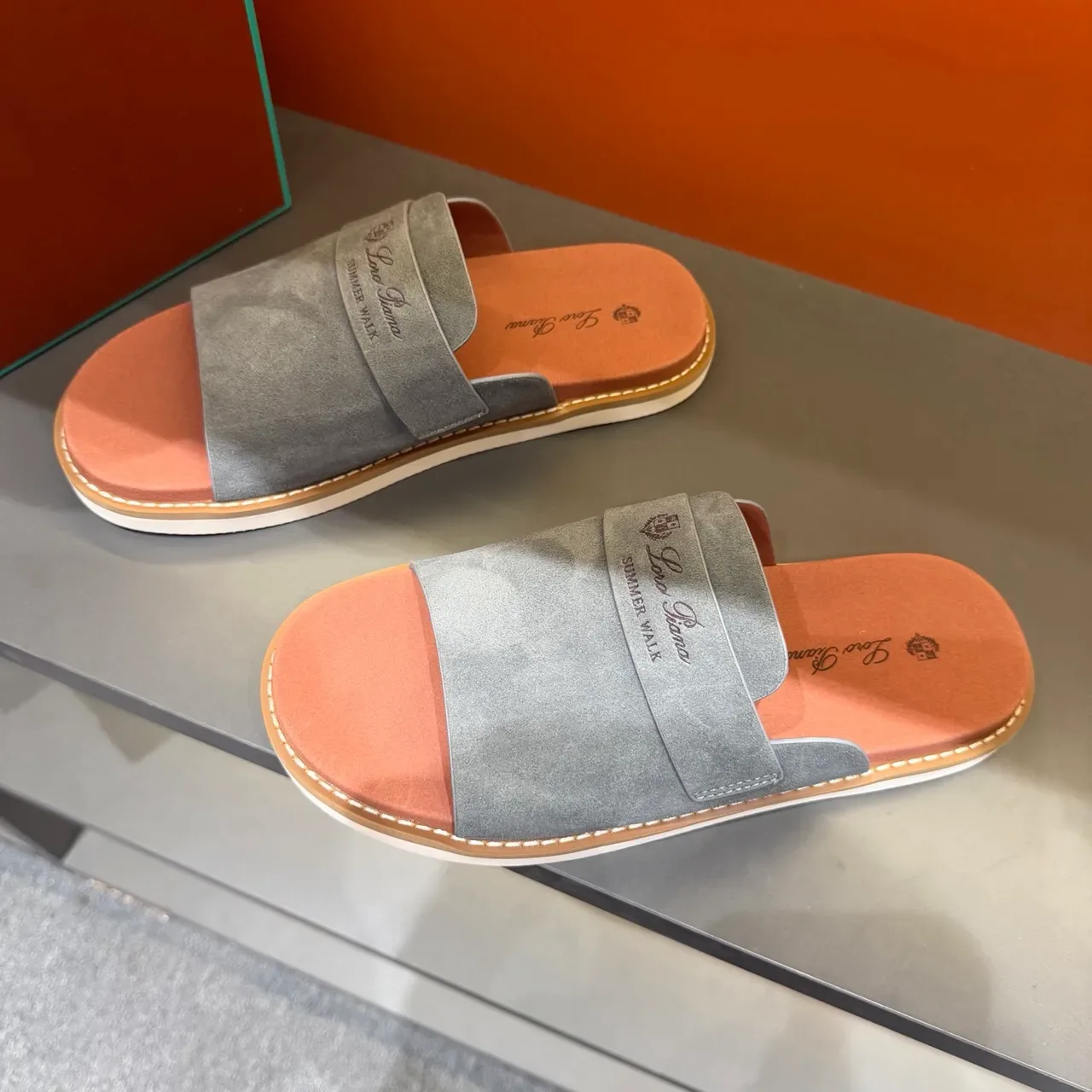 Loewe Summer Walk Suede Slide Slippers 13