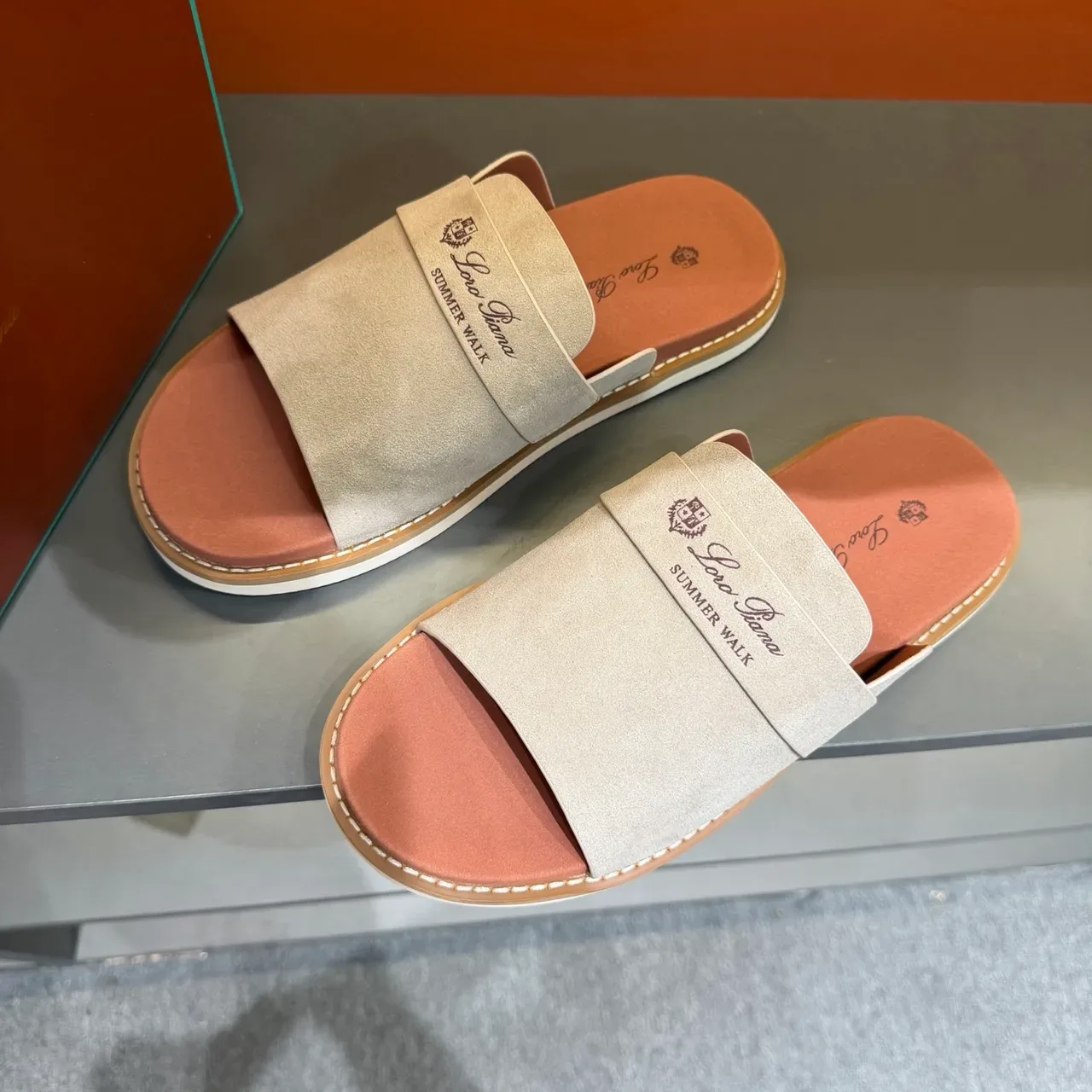Loewe Summer Walk Suede Slide Slippers 16