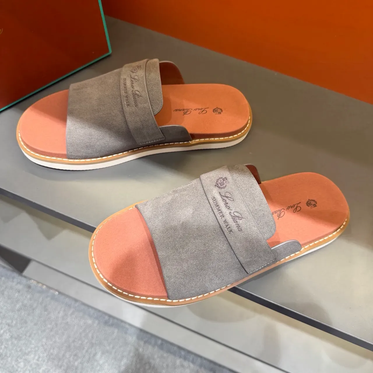 Loewe Summer Walk Suede Slide Slippers 21