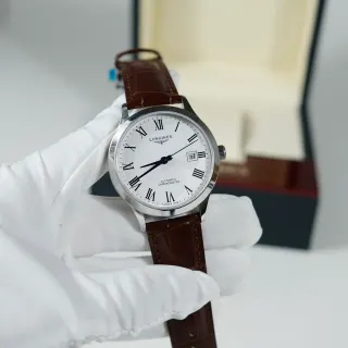 Longines Brown White Classic Dress Roman Numeral Dial Mechanical Watch