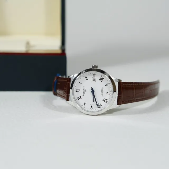 Longines Brown White Classic Dress Roman Numeral Dial Mechanical Watch 6