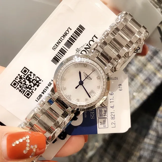 Longines Diamond-Bezel Mother-of-Pearl Dial Quartz Watch 5