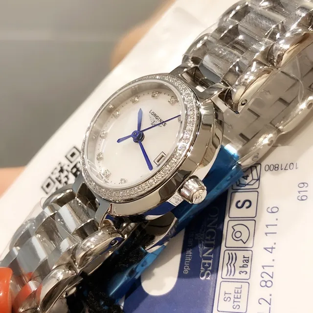 Longines Diamond-Bezel Mother-of-Pearl Dial Quartz Watch 6