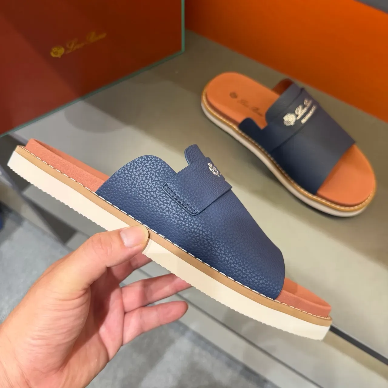 Loro Piana Summer Walk Leather Slipper 2