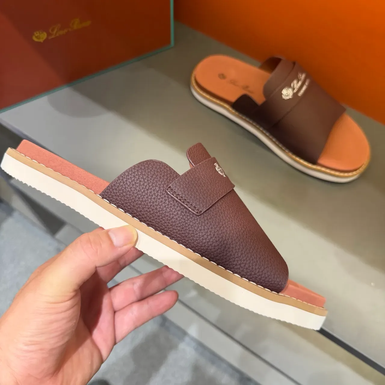 Loro Piana Summer Walk Leather Slipper 4
