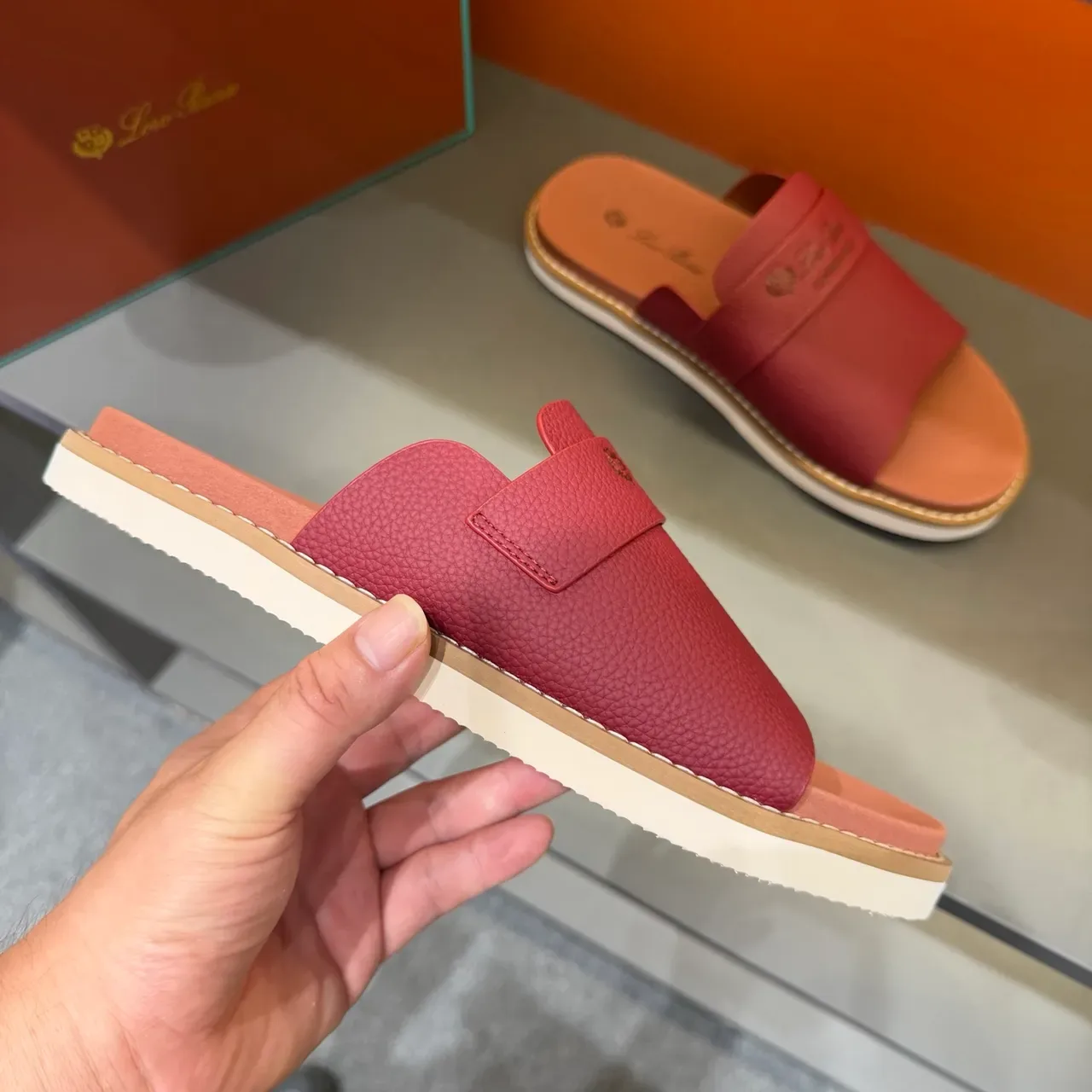 Loro Piana Summer Walk Leather Slipper 5