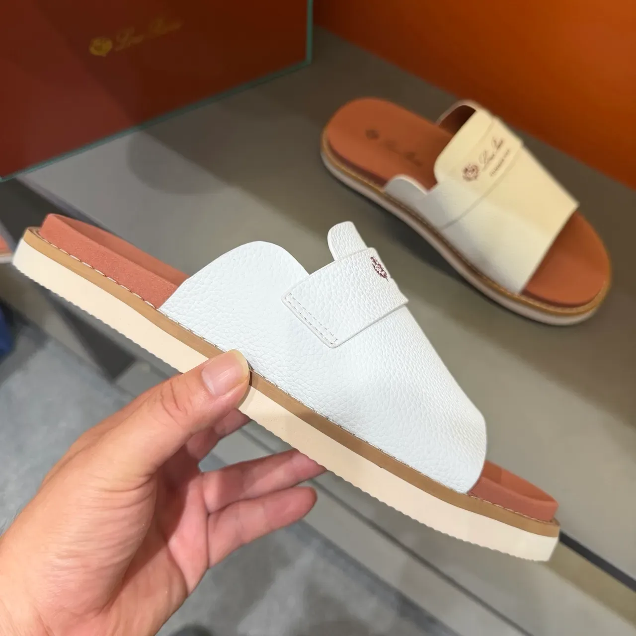 Loro Piana Summer Walk Leather Slipper 7