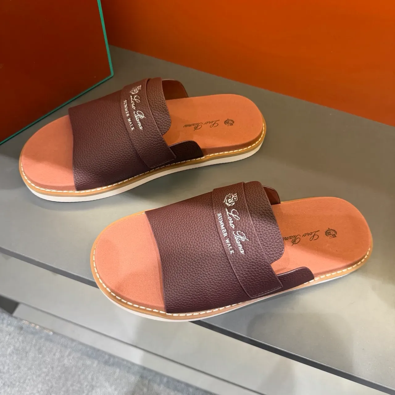 Loro Piana Summer Walk Leather Slipper 11