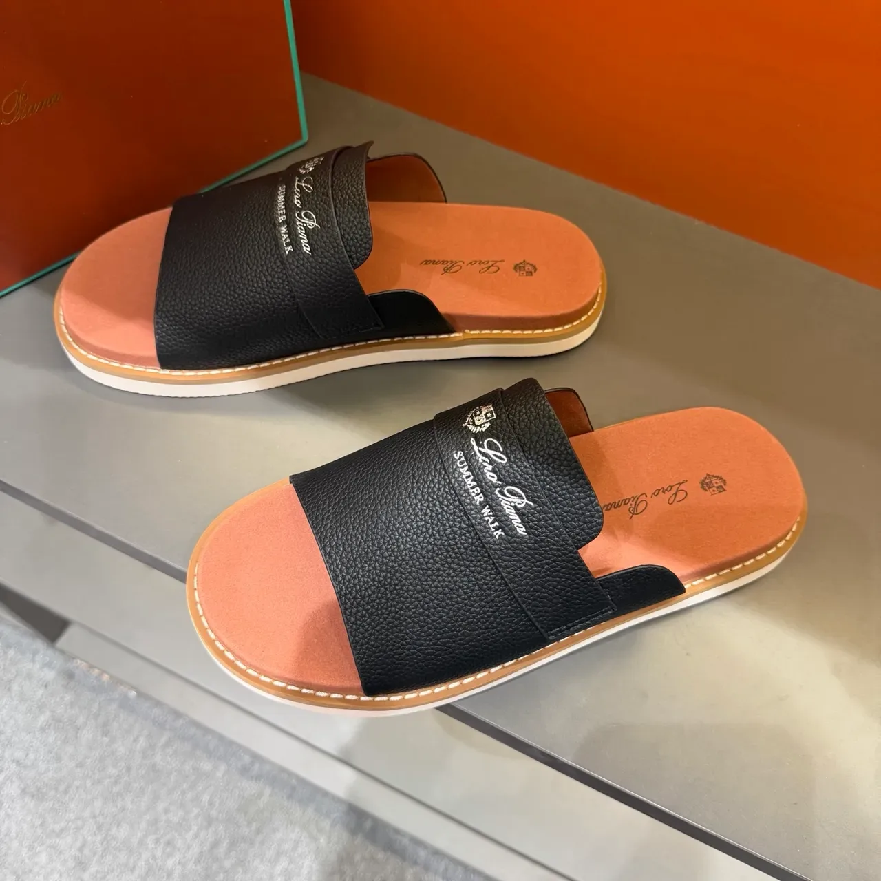Loro Piana Summer Walk Leather Slipper 13