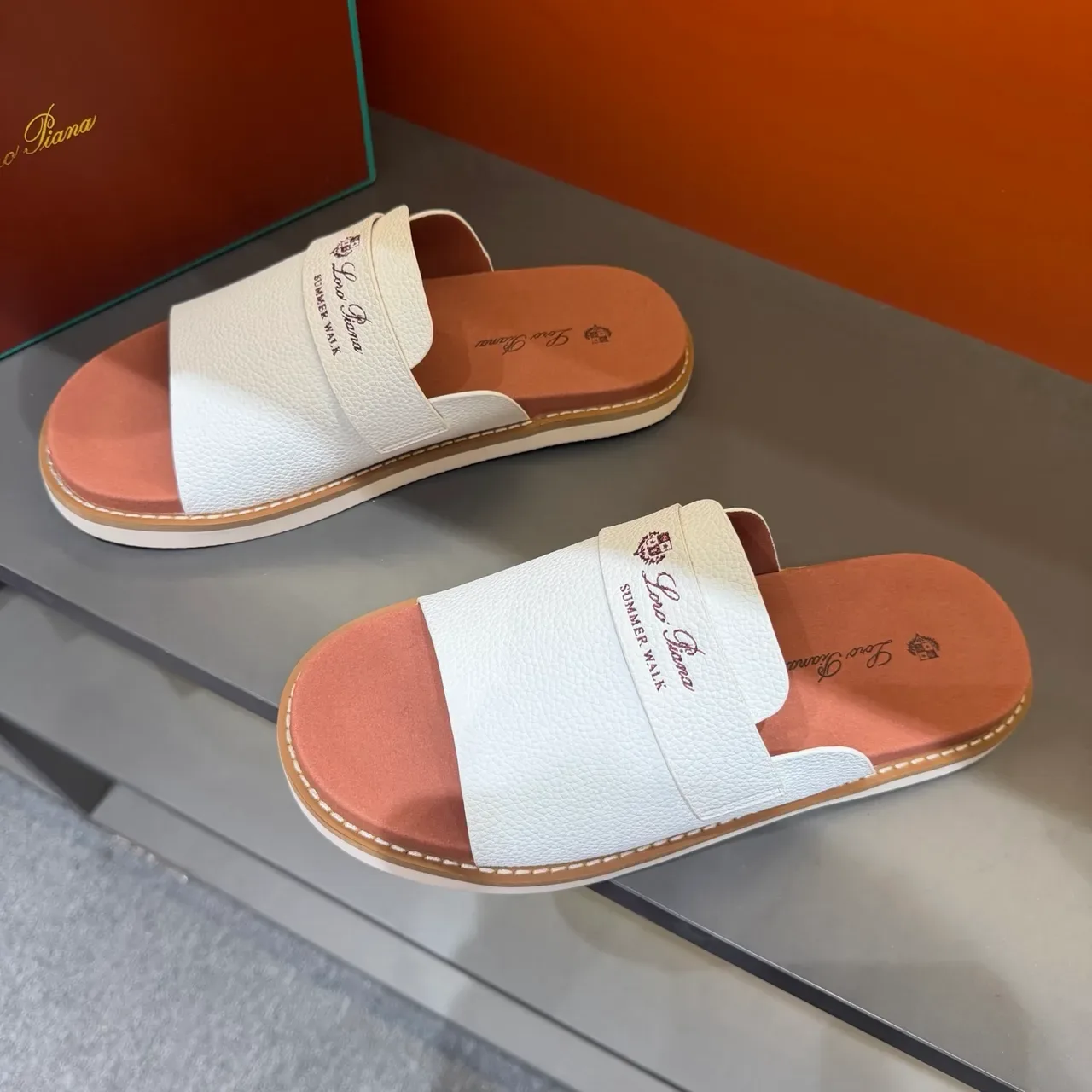 Loro Piana Summer Walk Leather Slipper 14