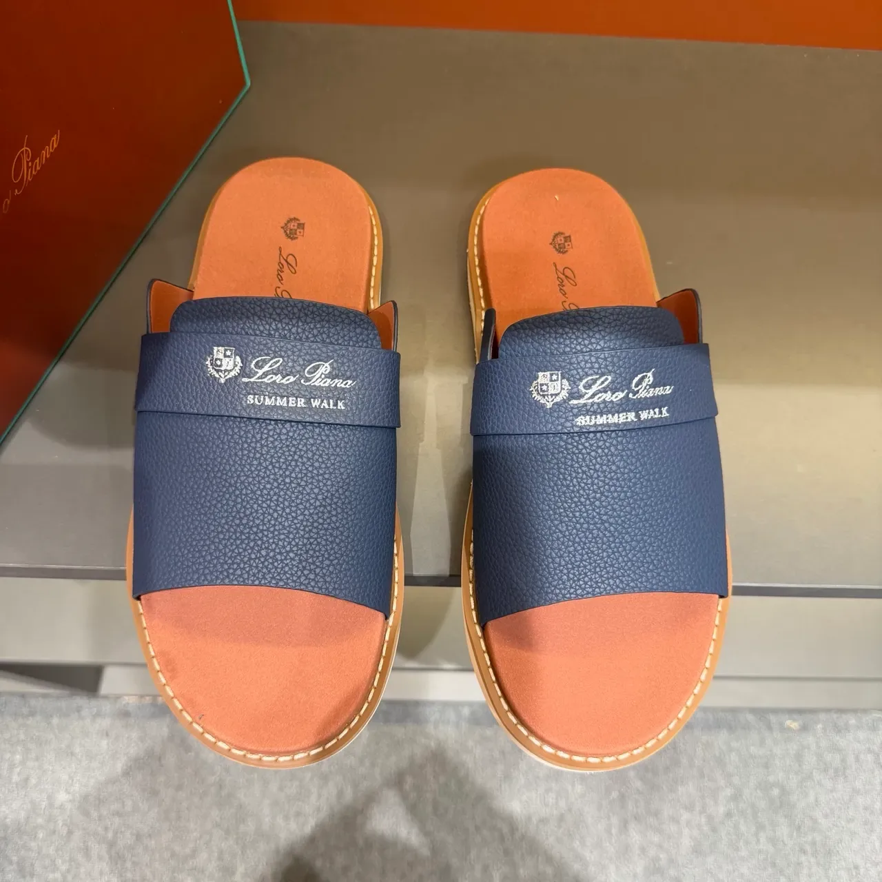 Loro Piana Summer Walk Leather Slipper 16