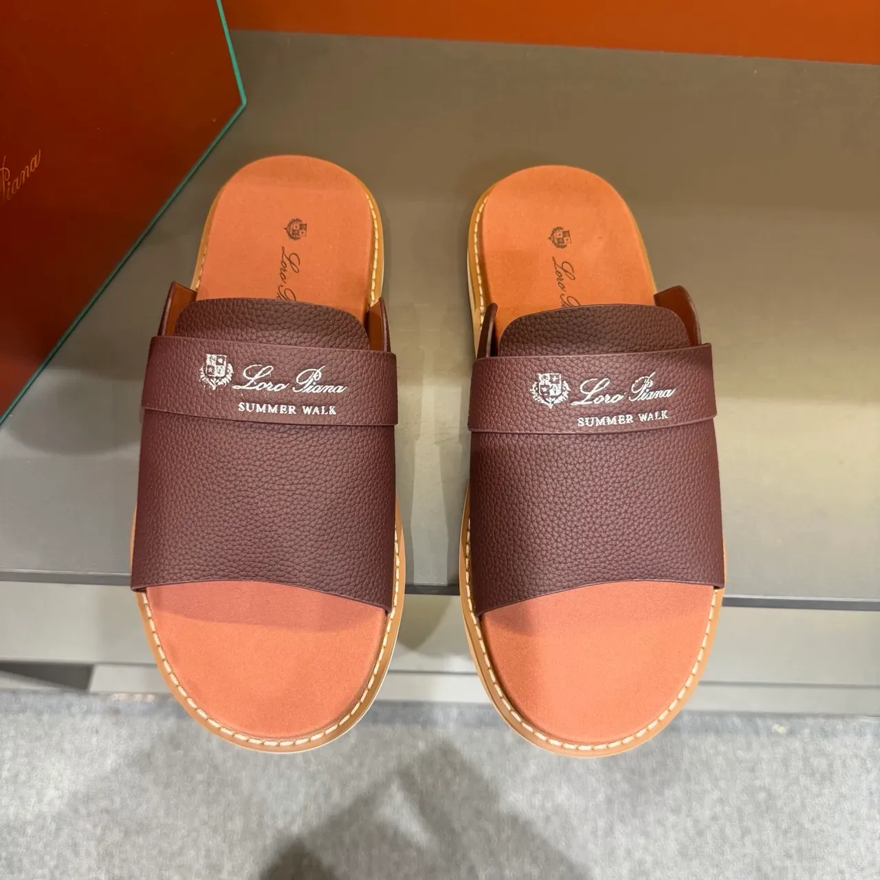 Loro Piana Summer Walk Leather Slipper 18
