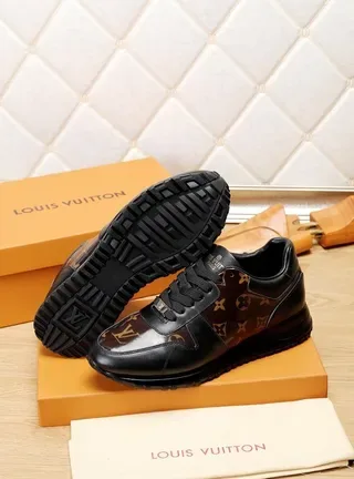 Louis Vuitton Black Brown Monogram-Coated Panels Leather Overlays Lifestyle Sneakers 4