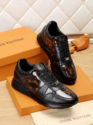 Louis Vuitton Black Brown Monogram-Coated Panels Leather Overlays Lifestyle Sneakers 5