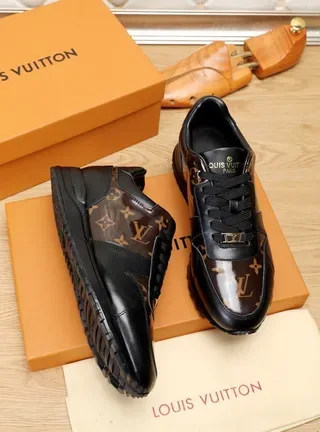 Louis Vuitton Black Brown Monogram-Coated Panels Leather Overlays Lifestyle Sneakers 6