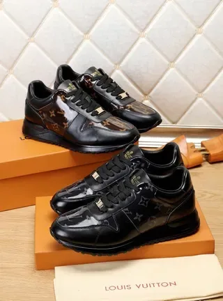 Louis Vuitton Black Brown Monogram-Coated Panels Leather Overlays Lifestyle Sneakers 7