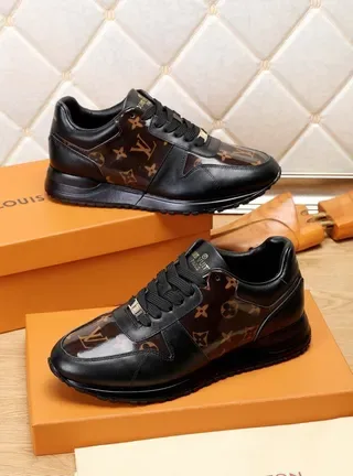 Louis Vuitton Black Brown Monogram-Coated Panels Leather Overlays Lifestyle Sneakers 8
