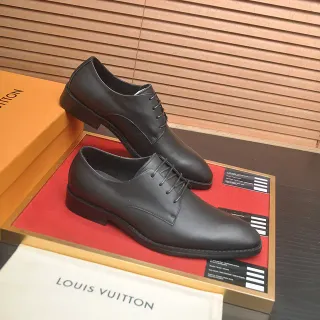 Louis Vuitton Black Cap-Toe Oxford Shoes