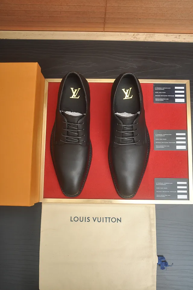 Louis Vuitton Black Cap-Toe Oxford Shoes 5