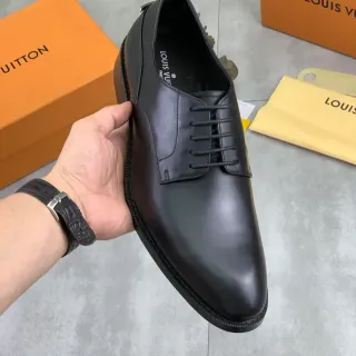 Louis Vuitton Black Cap Toe Oxford Shoes