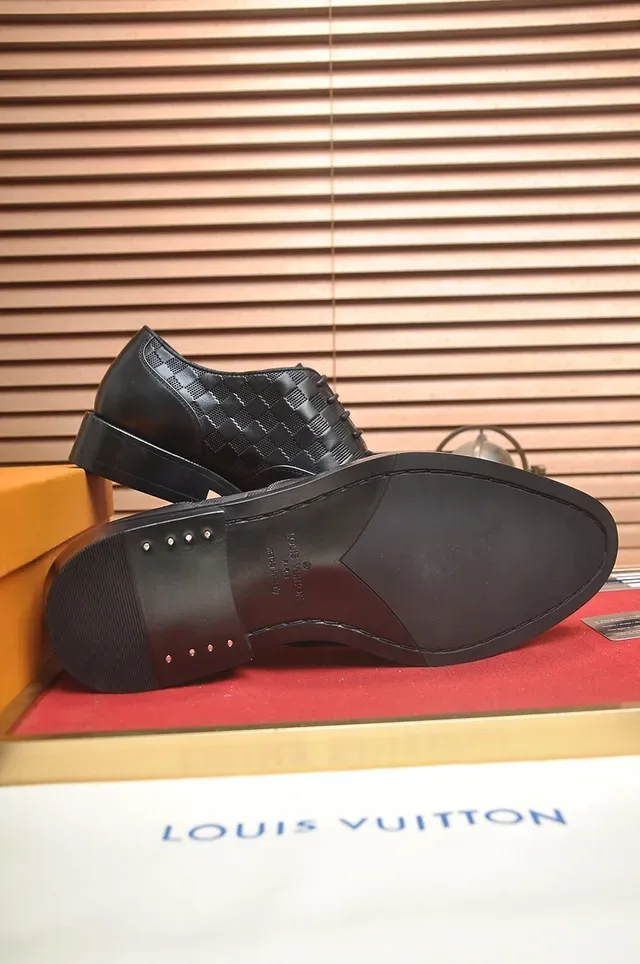 Louis Vuitton Black Damier Woven Cap Toe Oxford Shoes 3