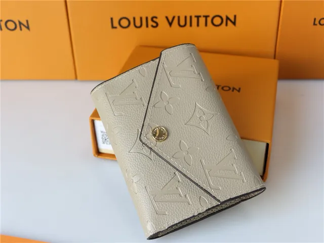 Louis Vuitton Black Gold Embossed Monogram Leather Envelope Flap Short Wallet 2