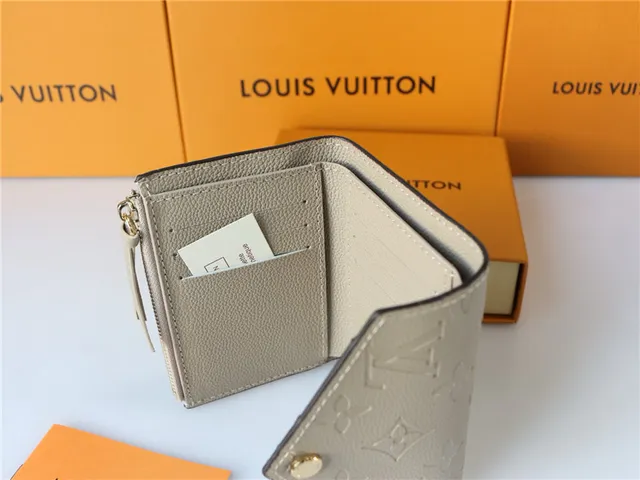 Louis Vuitton Black Gold Embossed Monogram Leather Envelope Flap Short Wallet 4