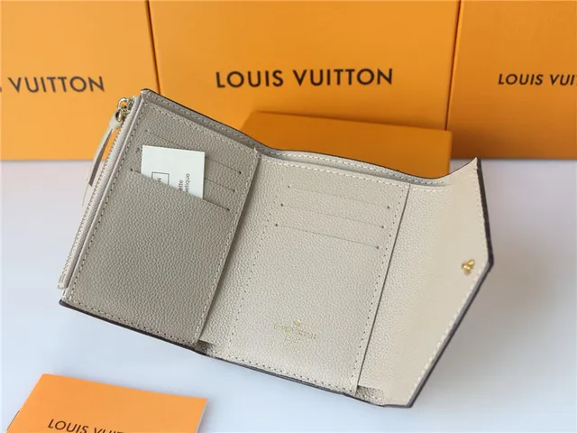 Louis Vuitton Black Gold Embossed Monogram Leather Envelope Flap Short Wallet 6