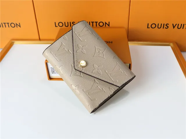 Louis Vuitton Black Gold Embossed Monogram Leather Envelope Flap Short Wallet 7