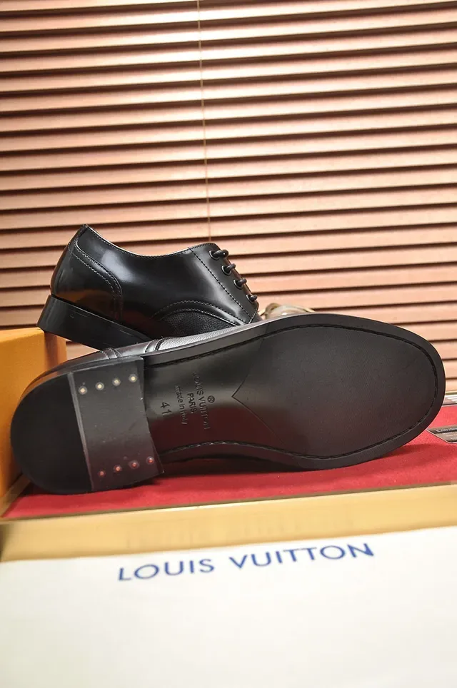 Louis Vuitton Damier Graphite Canvas Chaussures Oxford Noir Gris lacets 5