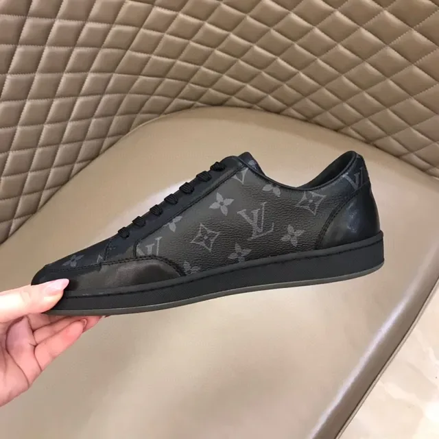 Louis Vuitton Noir Gris Monogram Imprimé Low-Top Lifestyle Sneakers 3