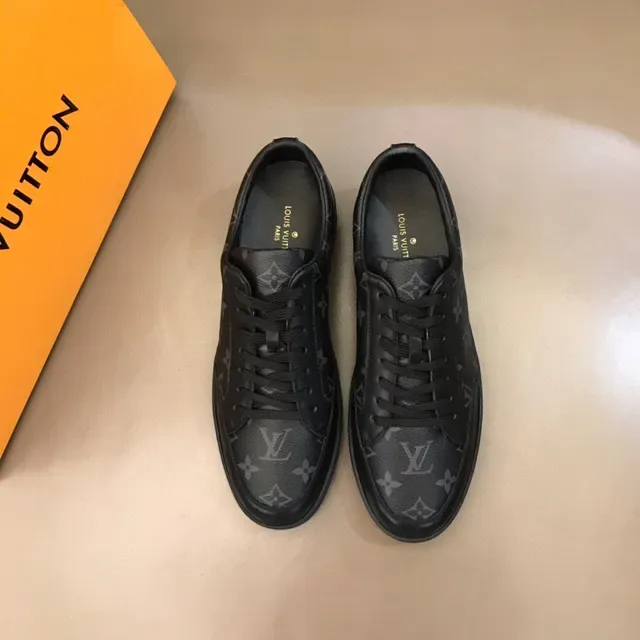 Louis Vuitton Noir Gris Monogram Imprimé Low-Top Lifestyle Sneakers 9