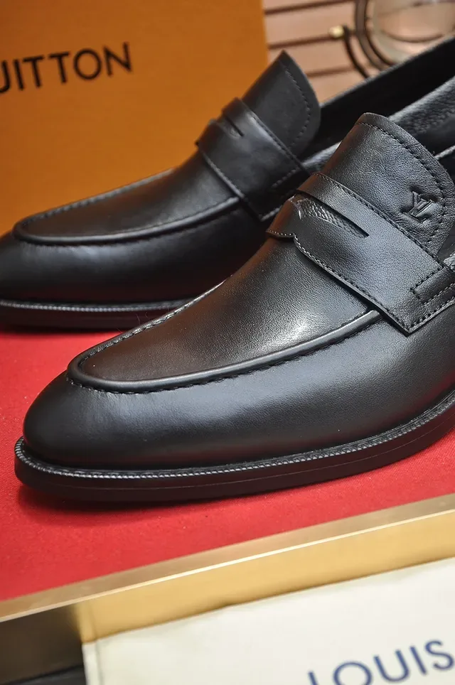 Homme Louis Vuitton Penny Loafer Noir Cuir 2